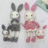 Rabbit knitting material crochet kit diy knitting doll needlework crocheting craft kits yarn handmake pattern 4