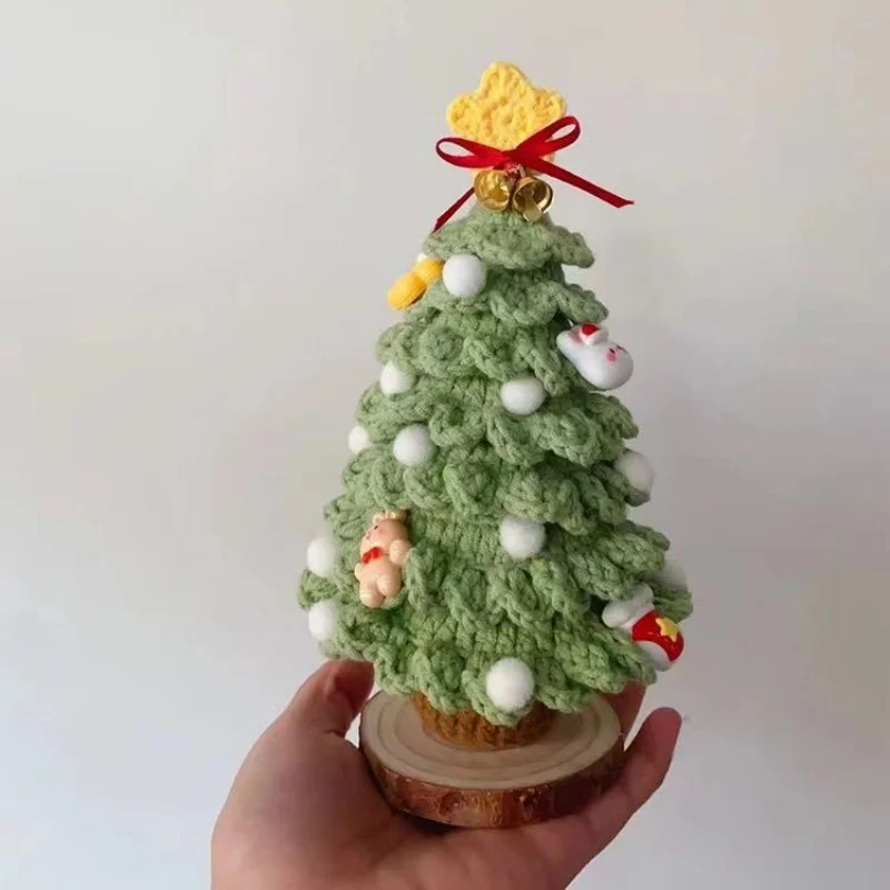 Christmas trees crochet diy material set kit christmas decoration knitting supplies amigurumi trees pattern hook creative gifts 3