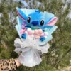 Anime stitch plush bouquet stuffed super soft kids doll christmas birthday valentine graduation gifts 5