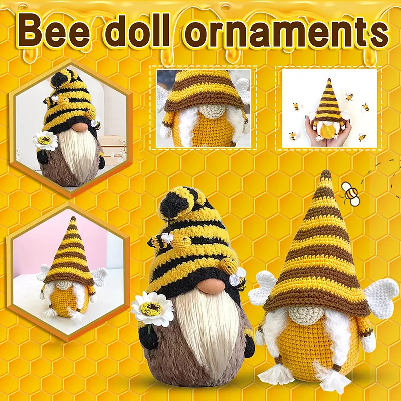 Easter faceless doll bumble bee striped gnome scandinavian tomte nisse swedish honey bee elfs home old man dolls gifts toys 2