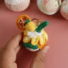 Creative knitted wool cute rabbit keychain pendant handmade woven small group bag hanging ornament car gift 3