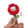Handmade crochet cartoon animal flower baby rattle toys safe cotton newborn handhold teething ring baby gum pain relief teether 6