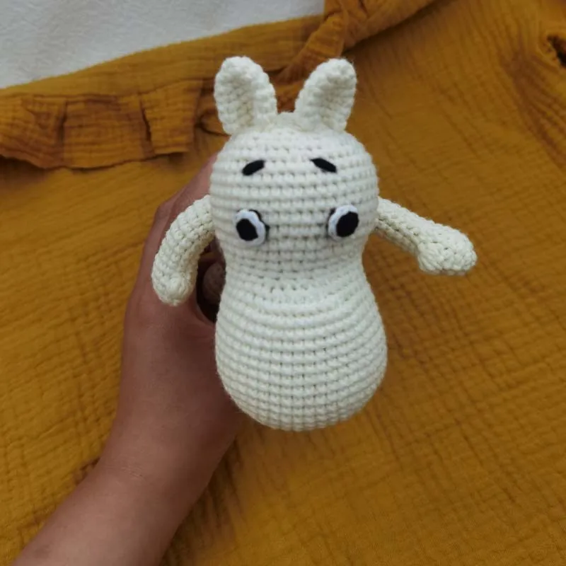 Crochet for baby handmade animation knit hippo cute stuffed animal infant toy for boys and girls dropshipping 3