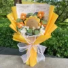 Finished knitted rose sunflowers carnations crochet handmade bouquets valentine mothers' day birthday graduation gift 4