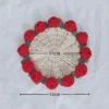Handmade hook flower crochet rose coaster knitting crafts diy yarn crafting supplies creativity desktop decoration holiday gifts 4