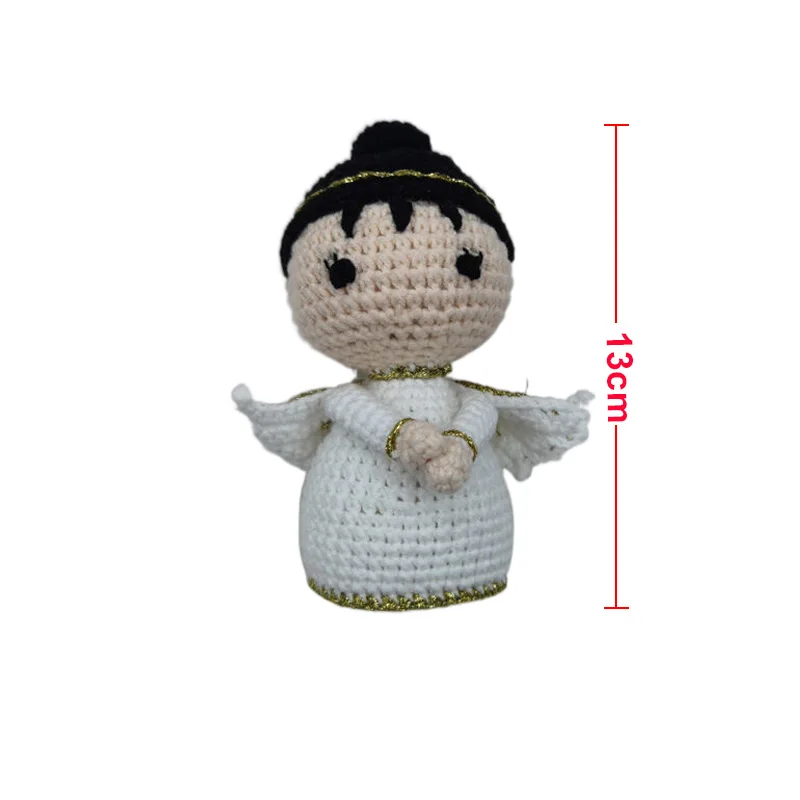 Baby crochet stuffed angel toys soft cotton knitted plush rabbit doll mini kawaii cuddle doll for gifts home deco 6