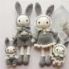 Rabbit knitting material crochet kit diy knitting doll needlework crocheting craft kits yarn handmake pattern 3