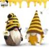 Easter faceless doll bumble bee striped gnome scandinavian tomte nisse swedish honey bee elfs home old man dolls gifts toys 1