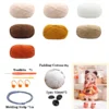 Crochet girls amigurumi crochet doll knitwear diy hook girls material kit with yarn accessories pattern children gift home decor 6