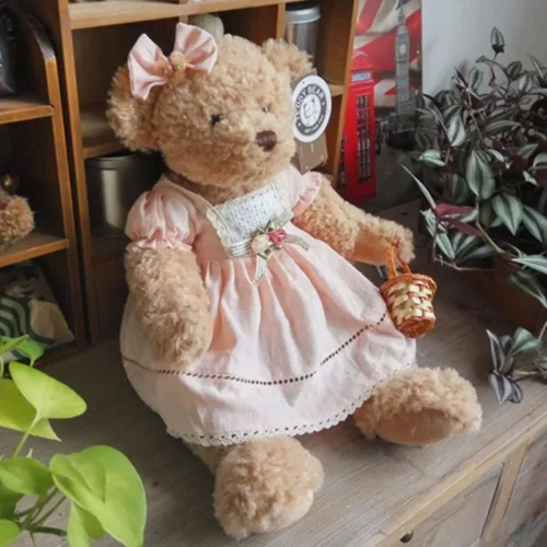 1pc 45cm cute teddy bear plush toys stuffed animal doll teddy bear with clothes kidz children gifts girl christmas presents 1