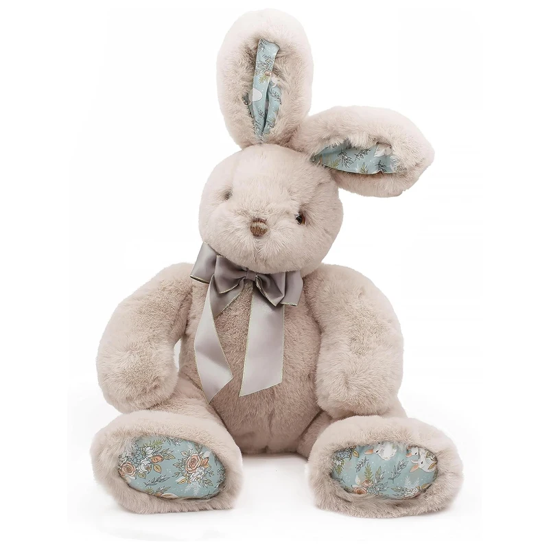 Long ears rabbit plush animals toys stuffed bunny bow knot soft doll baby kids accompany sleep toys for kids birthday gifts 1