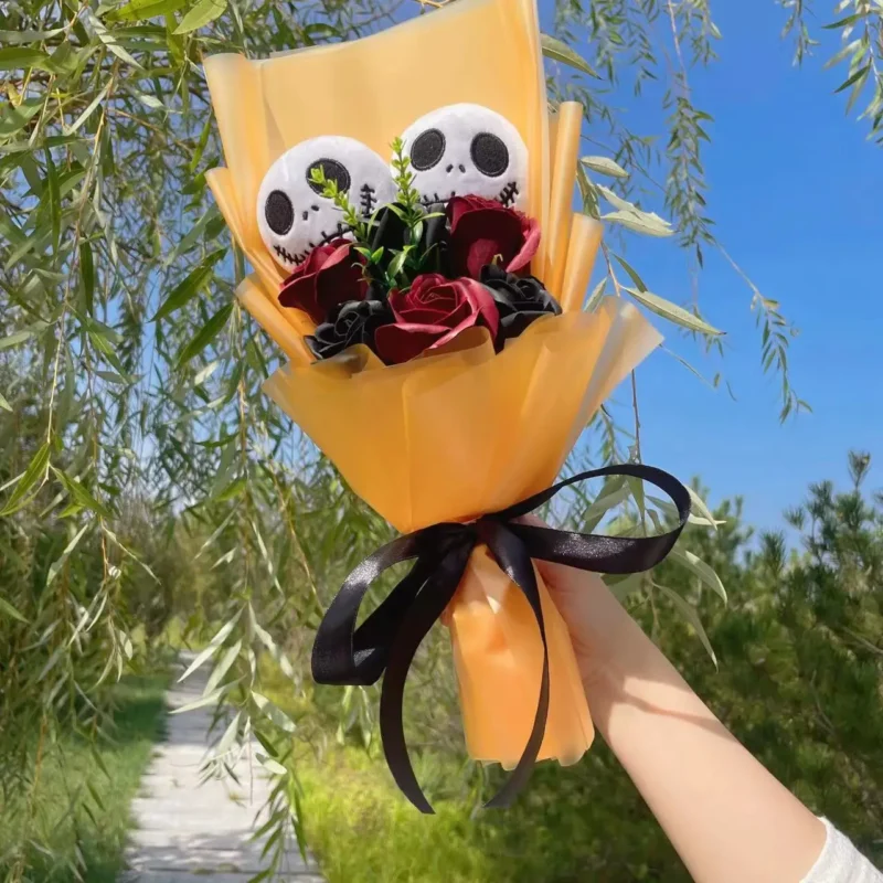 Halloween jack skellington plush bouquet doll toys stuffed terror skull ghost hallowmas birthday christmas valentine gifts 2