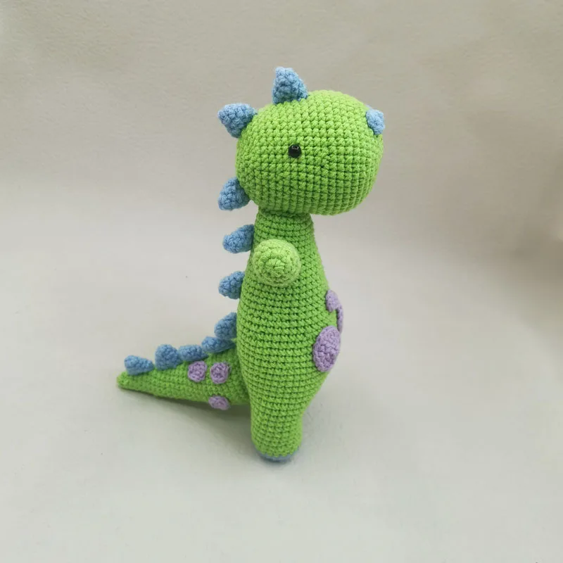 Crochet plush dinosaur dolls baby kawaii stuffed toys kids sleeping doll for girls boys christmas birthday gift room decor 4