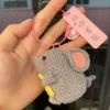 Handmade knitting diy craft mice cartoon doll decorative keychain crochet kit for beginners adults learn to crochet material kit 4