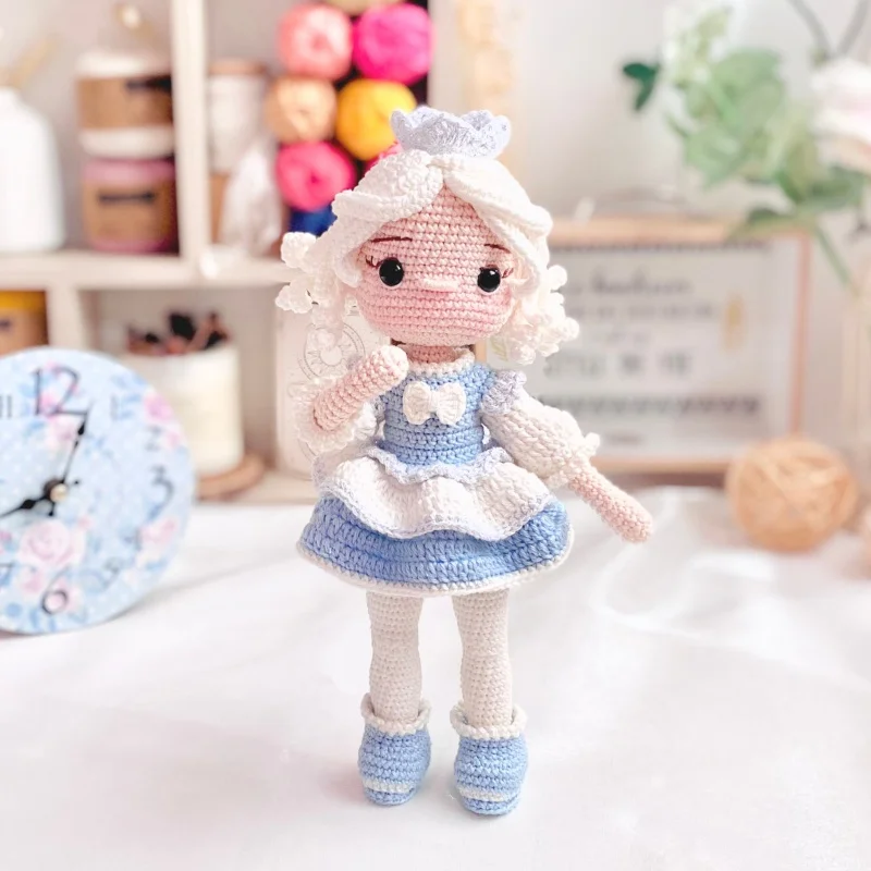 Handmade crochet amigurumi winter doll knitting seasons doll crafts diy hook material set home yarn pattern in english girl gift 1