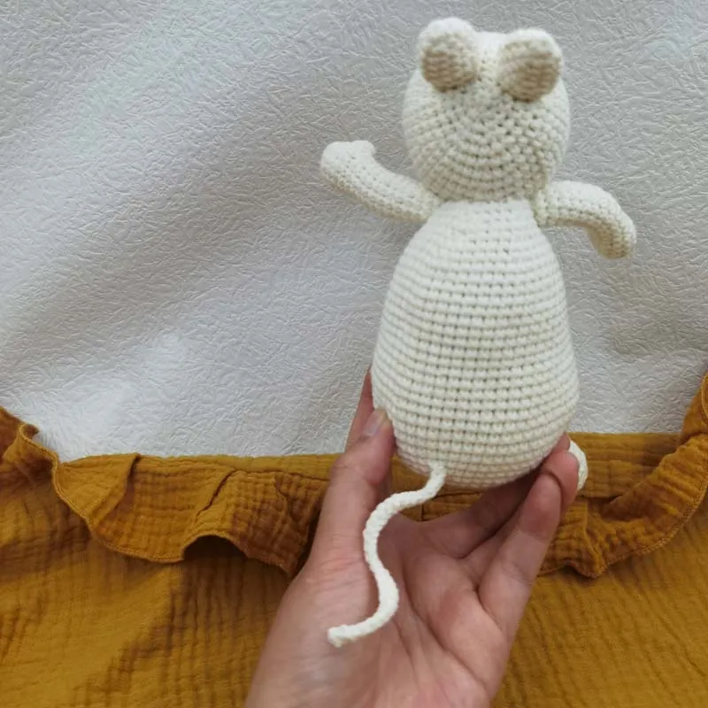 Crochet for baby handmade animation knit hippo cute stuffed animal infant toy for boys and girls dropshipping 5