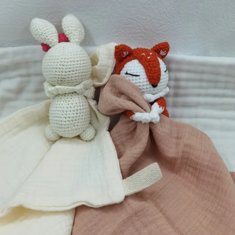 Baby soother appease towel bib soft bunny bear elephant sleeping doll teether infants comfort sleeping nursing cuddling doudou b 4