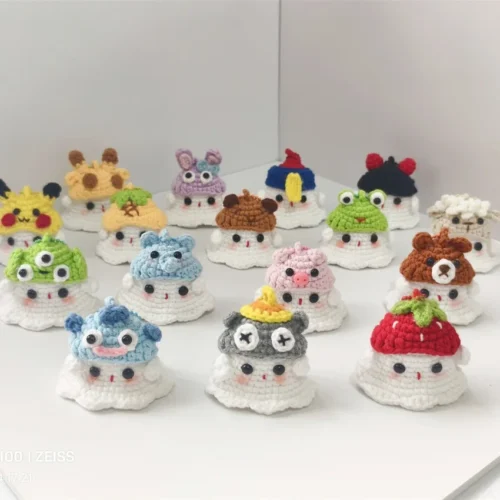 Halloween Cute Ghost Crochet Dolls Hand-woven DIY Amigurumi Finished Bag Pendant Decor Car Interior Ornaments Phone Pendant 1 Halloween cute ghost crochet dolls hand woven diy amigurumi finished bag pendant decor car interior ornaments phone pendant 1