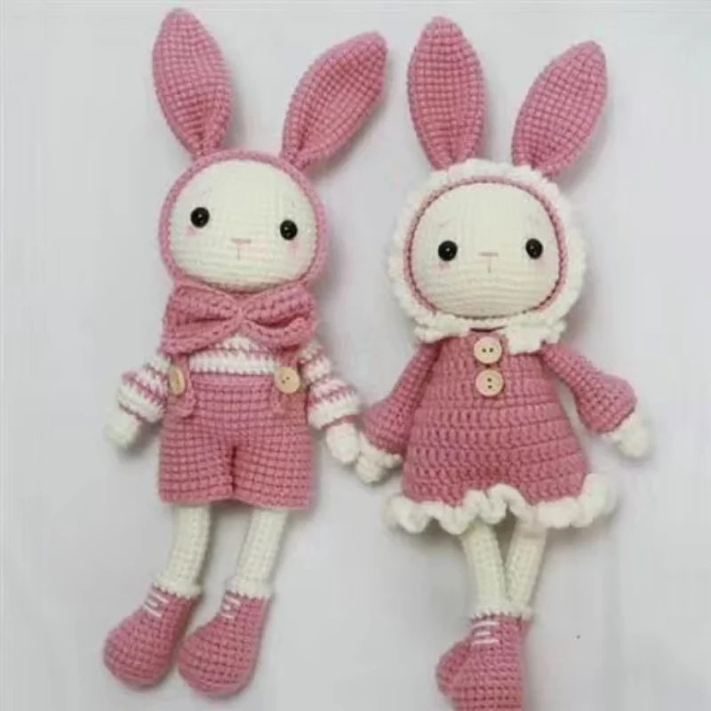 Handmade knitting rabbit materials crochet for knittin dolly knit and crochet craft set kit yarn knitting for beginners 2