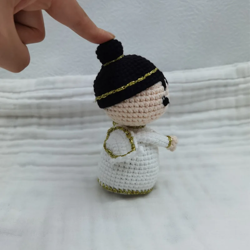 Baby crochet stuffed angel toys soft cotton knitted plush rabbit doll mini kawaii cuddle doll for gifts home deco 5