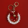 10cm stuffed plants christams tress handmade crochet keychains small pendant christams tree hangings decoration 2
