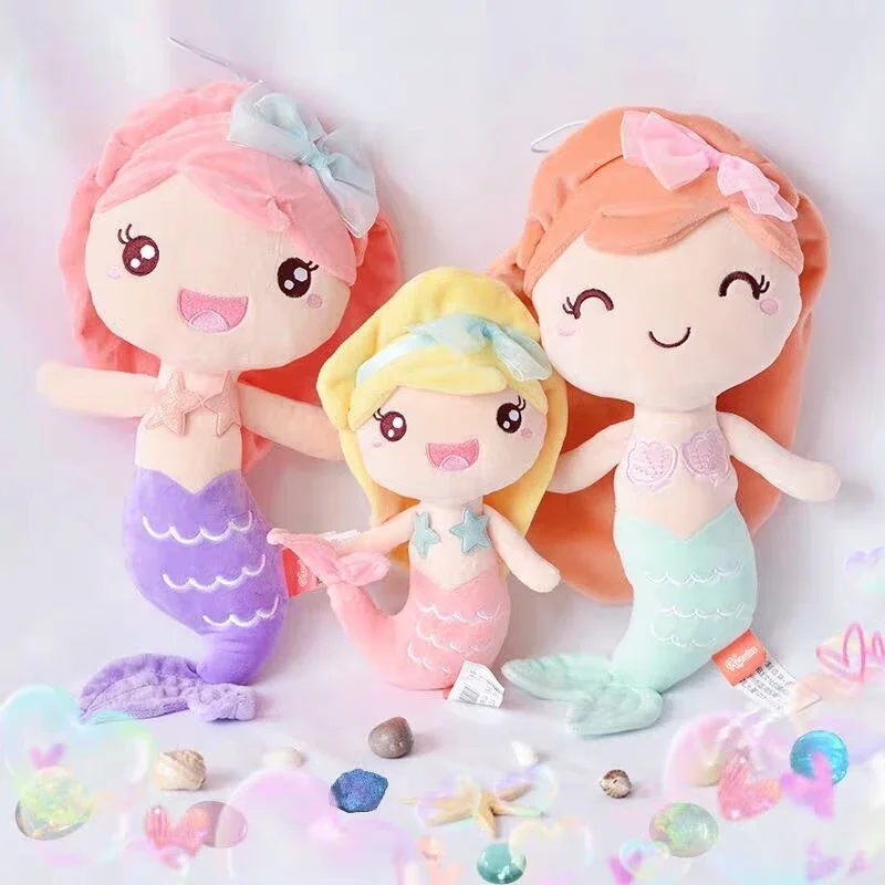 Quality stuffed doll princess style mermaid plush dolls best gift toys for kids girls home decor birthday present for children 1