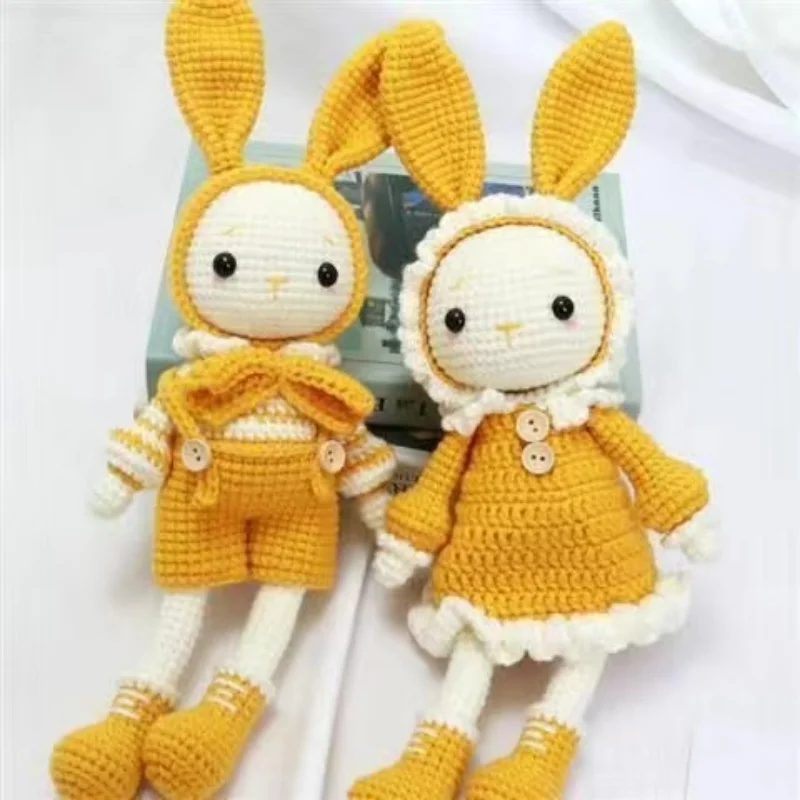 Handmade knitting rabbit materials crochet for knittin dolly knit and crochet craft set kit yarn knitting for beginners 3