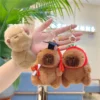 12 15cm cartoon anime capybara plush keychains dolls small pendant backpack hangings for kids birthday christmas gift 1