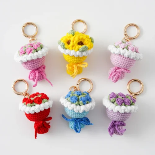 Stuffed Plants Sunflowers Roses Handmade Crochet Flowers Keychains Small Pendant Backpack Hangings Christmas Birthday Gifts 1 Stuffed plants sunflowers roses handmade crochet flowers keychains small pendant backpack hangings christmas birthday gifts 1