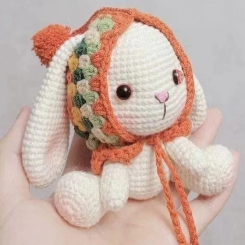 Pretty rabbit crochet kit needlework doll diy knitting amigurumi crocheting craft kits handmake with yarn accessories pattern 5