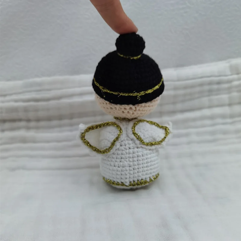 Baby crochet stuffed angel toys soft cotton knitted plush rabbit doll mini kawaii cuddle doll for gifts home deco 2