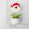 Stuffed plants santa claus handmade crochet knitted flowers pots table home decoration christmas birthday gifts for kids 6