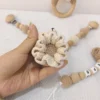 Personaliza baby wood crochet stroller toys bear bed hanging rattle toy animal pendant bead bracelet baby crib mobile rattle toy 2