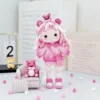 Handemade knitting amigurumi girl doll crochet diy hook yarn materials set kit crochet pattern in english girl birthday gifts 1