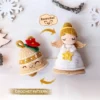 Reversible christmas angel and bell amigurumi christmas ornament knitting santa claus reindeer doll materials set christmas gift 1