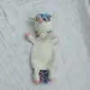 Baby security blanket towel feeding bib soft towel cotton burping cloth infant shower gift knitted lovely animal rattle sleep to 3