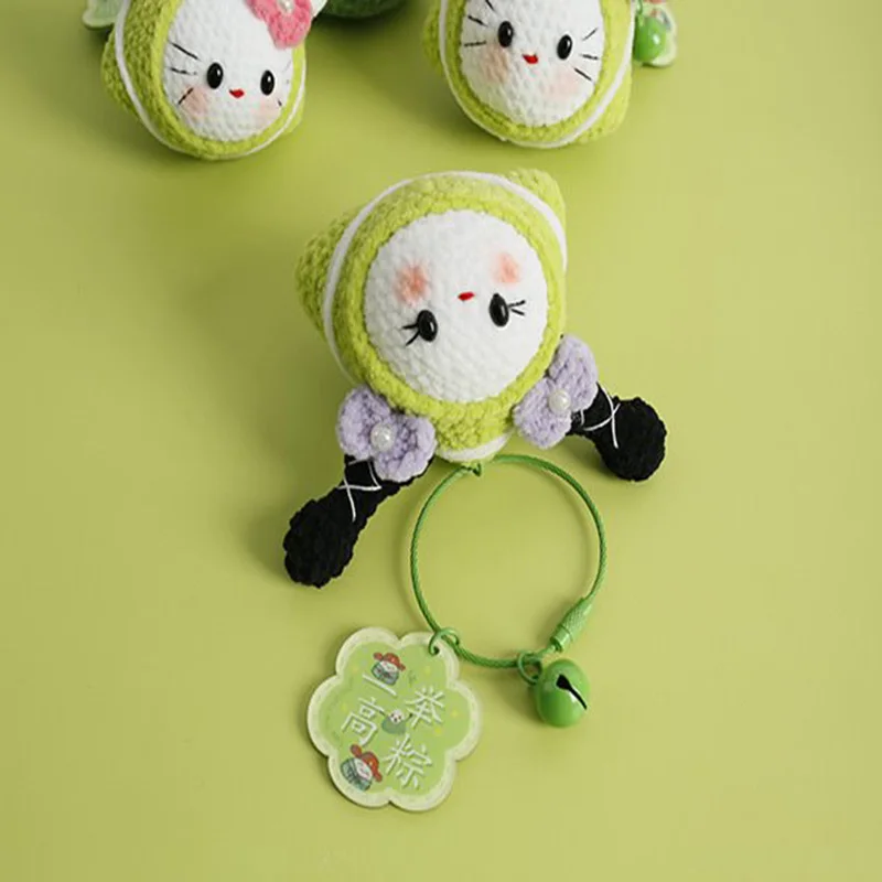Creative crochet keychains handmade doll keychains knitting handmaking cartoon knitted keyring for keys wholesale 6
