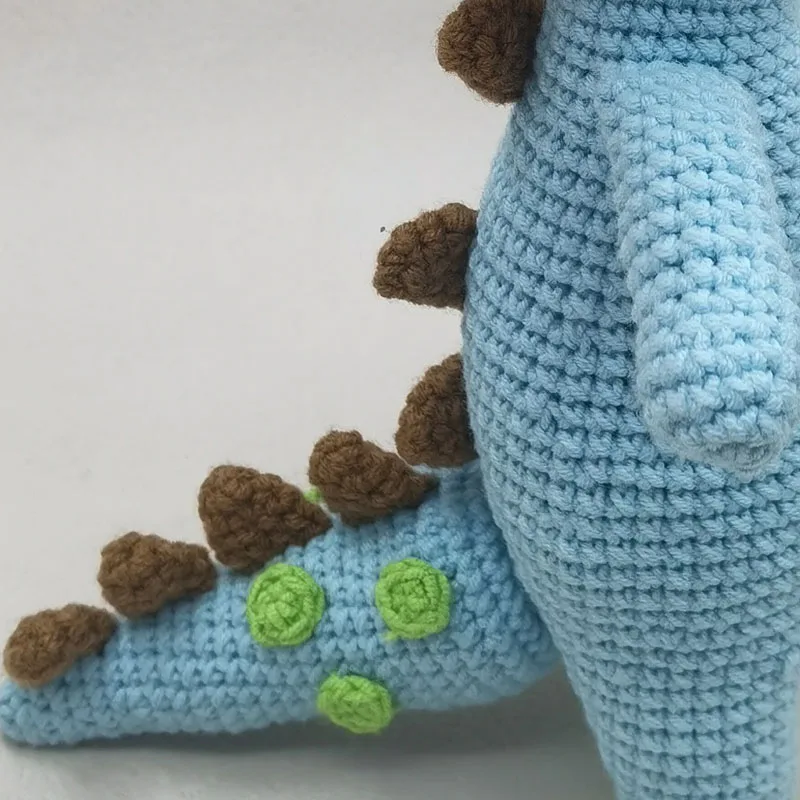 Crochet plush dinosaur dolls baby kawaii stuffed toys kids sleeping doll for girls boys christmas birthday gift room decor 5