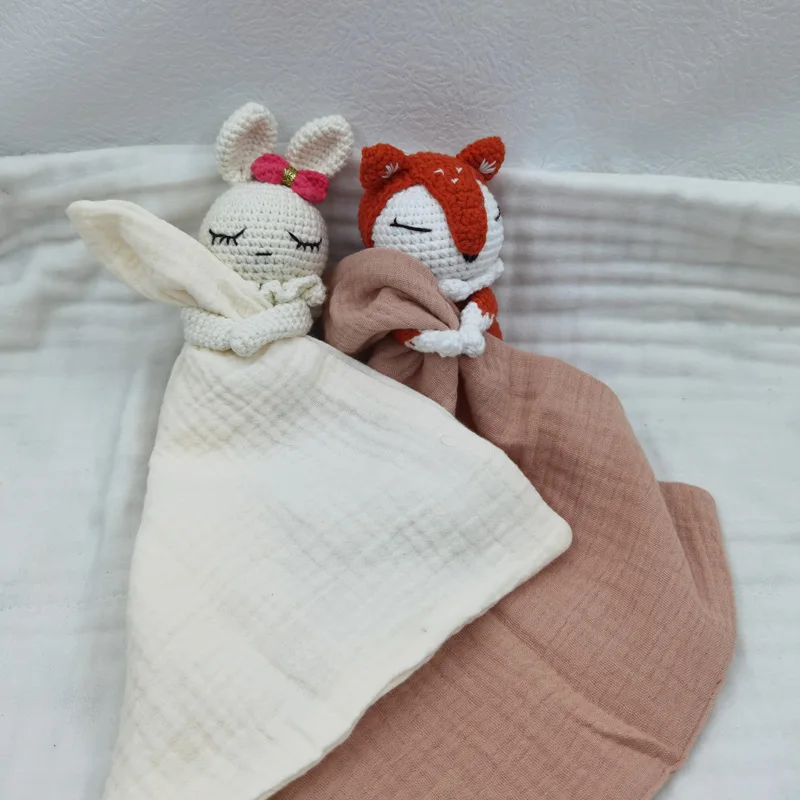 Baby soother appease towel bib soft bunny bear elephant sleeping doll teether infants comfort sleeping nursing cuddling doudou b 2